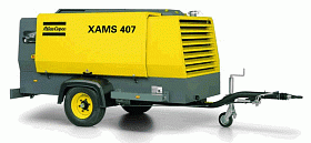 Дизельный компрессор Atlas Copco XAMS 407 CD на шасси — фото 1