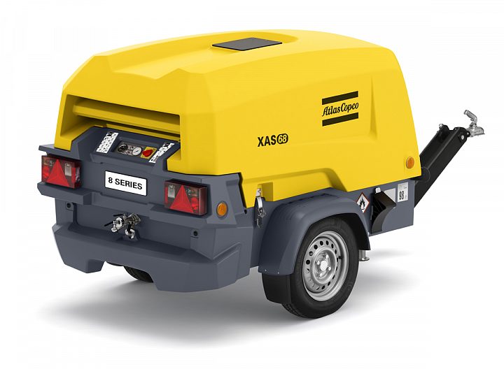 Дизельный компрессор Atlas Copco XAS 68 KD на шасси